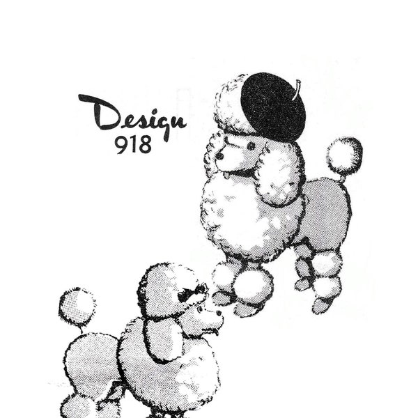 Vintage  Poodle Toy - PDF Download