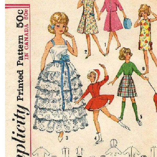 Vintage Simplicity 5214 - 12" Tammy Doll Clothes Pattern - PDF Download