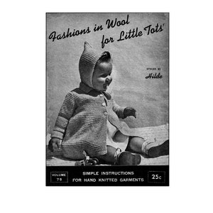 Vintage Fashions in Wool for Little Tots - Styled by Hilde- 1952 - PDF Download
