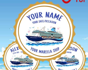 Personalised Cruise Ship Door Magnet, Custom Name, Marella Tui Voyager Explorer Discovery
