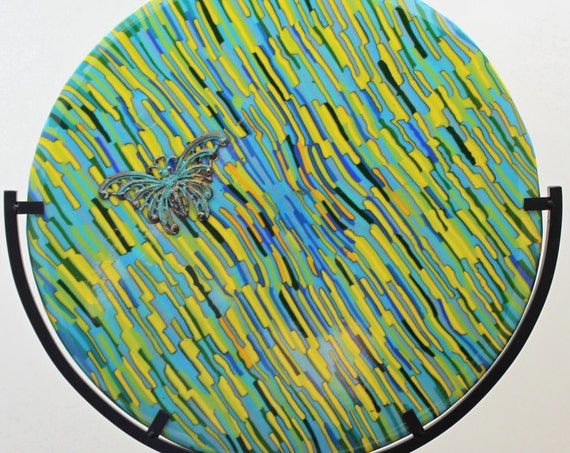 The Grasses Fused Glass Disk