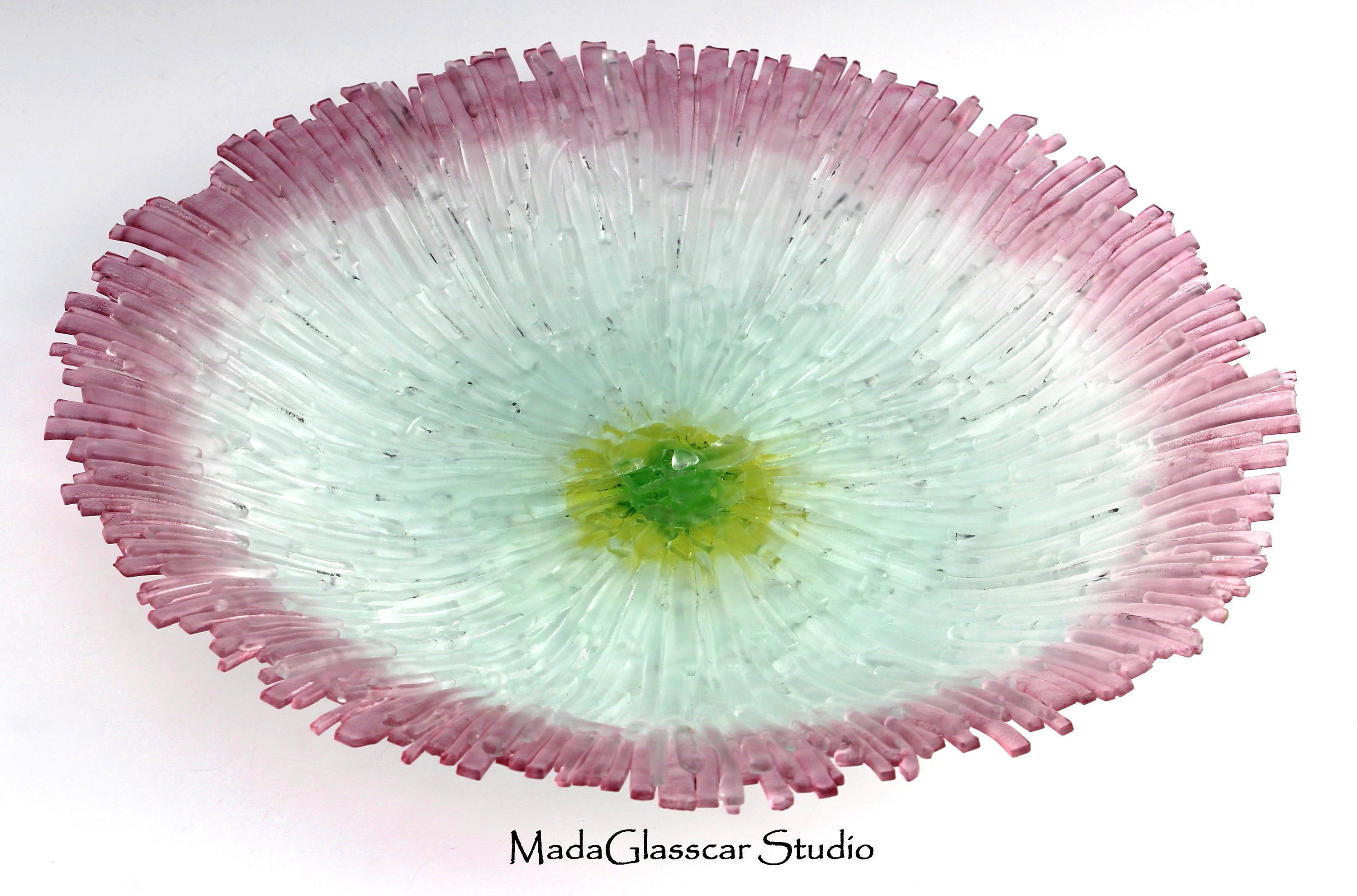 Camellia Fused Recycled Glass Bowl