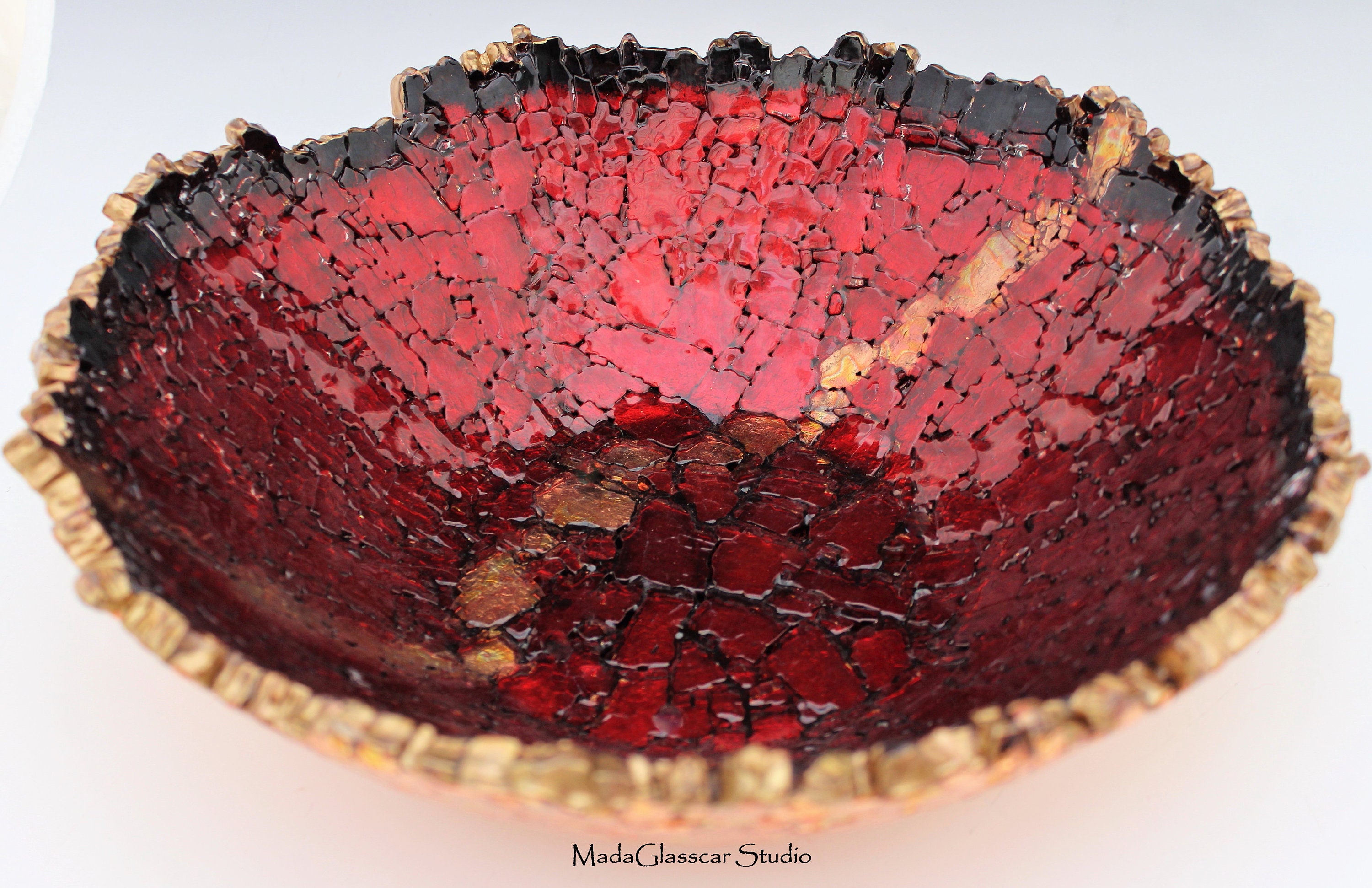 The Copper Vein Fused Tempered Glass Bowl