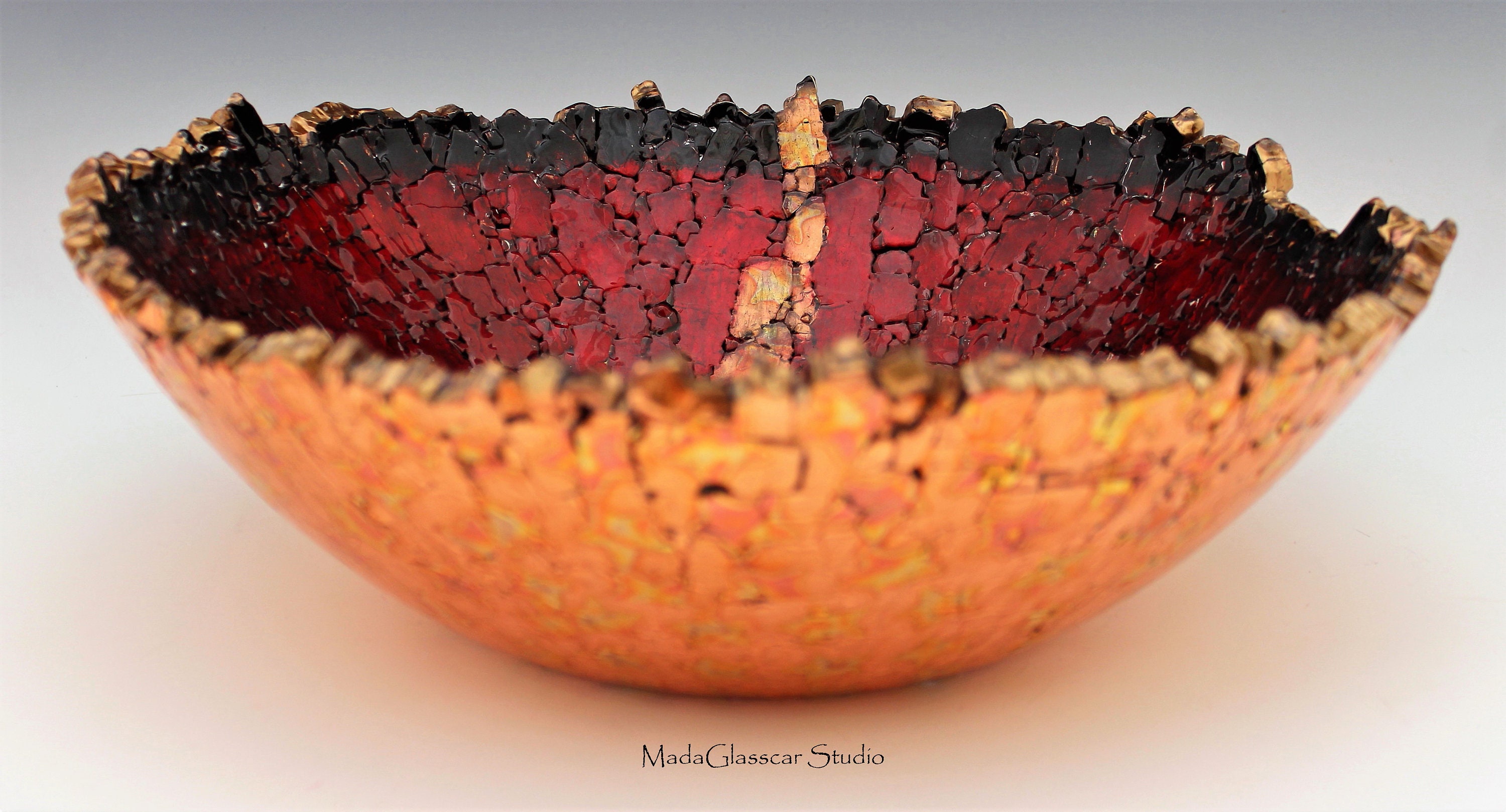 The Copper Vein Fused Tempered Glass Bowl