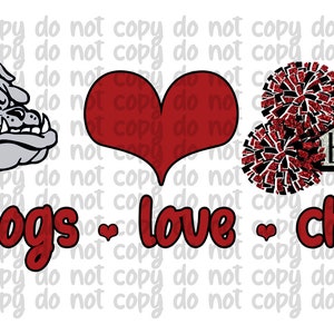 Bulldogs School Design/ Bulldogs Love Cheer/ Sublimation Download