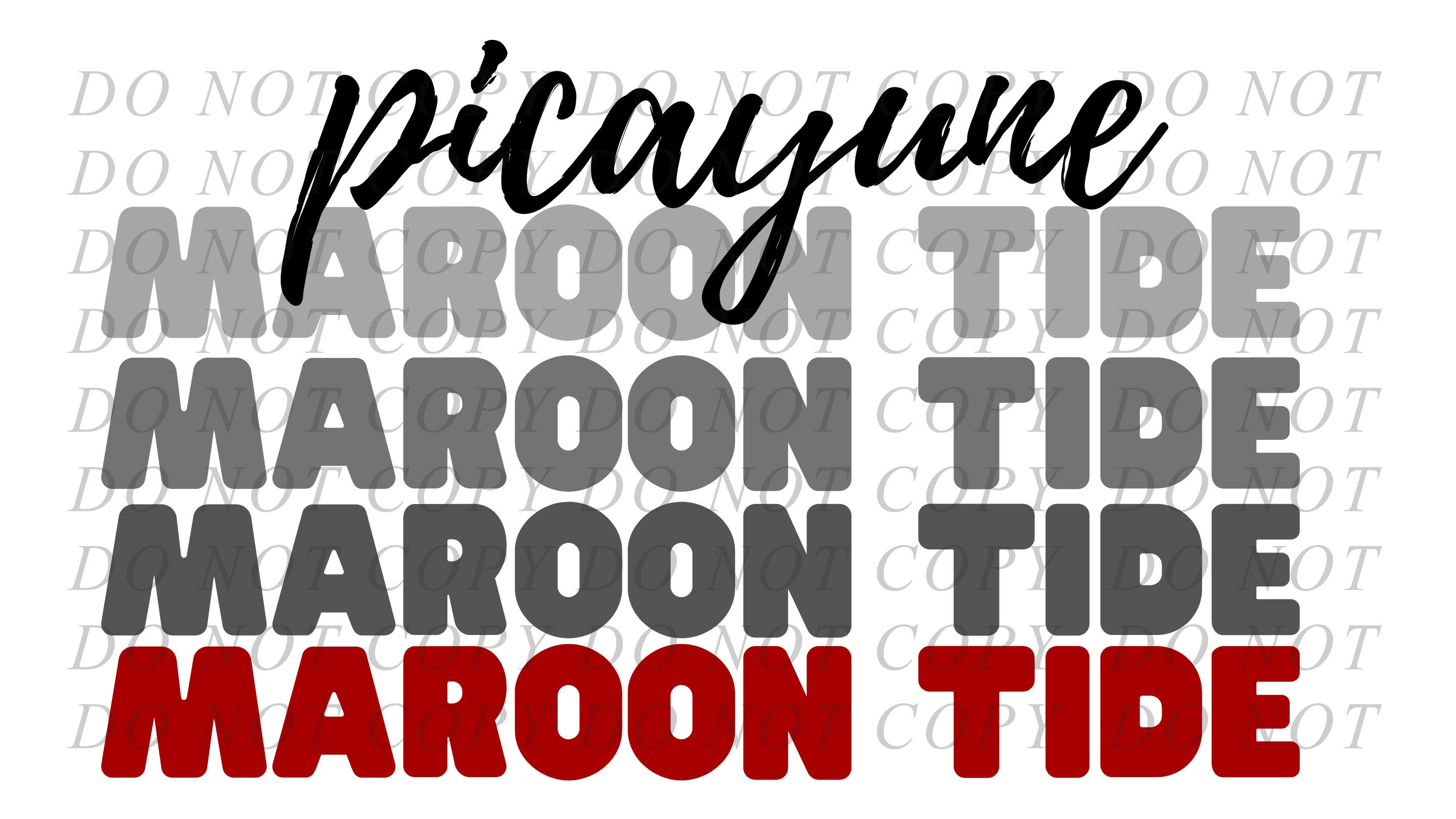 Picayune Maroon Tide Sublimation Download Etsy