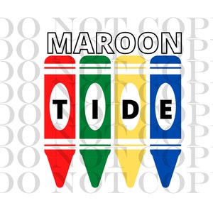 Picayune Maroon Tide Sublimation Download