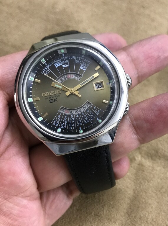 Reloj de pulsera vintage Orient SK multianual Calendario perpetuo