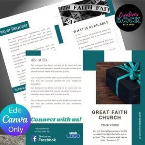 Church Bulletin Template | Bifold Template | Church Weekly Newsletter | Church Program Template