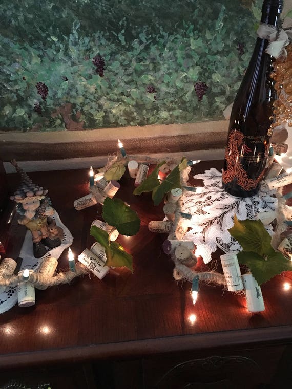 Cork Garland Used Cork Garlandparty Decorations Wine Etsy