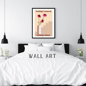 Boho Flower quote inspirational printable art poster wall decor