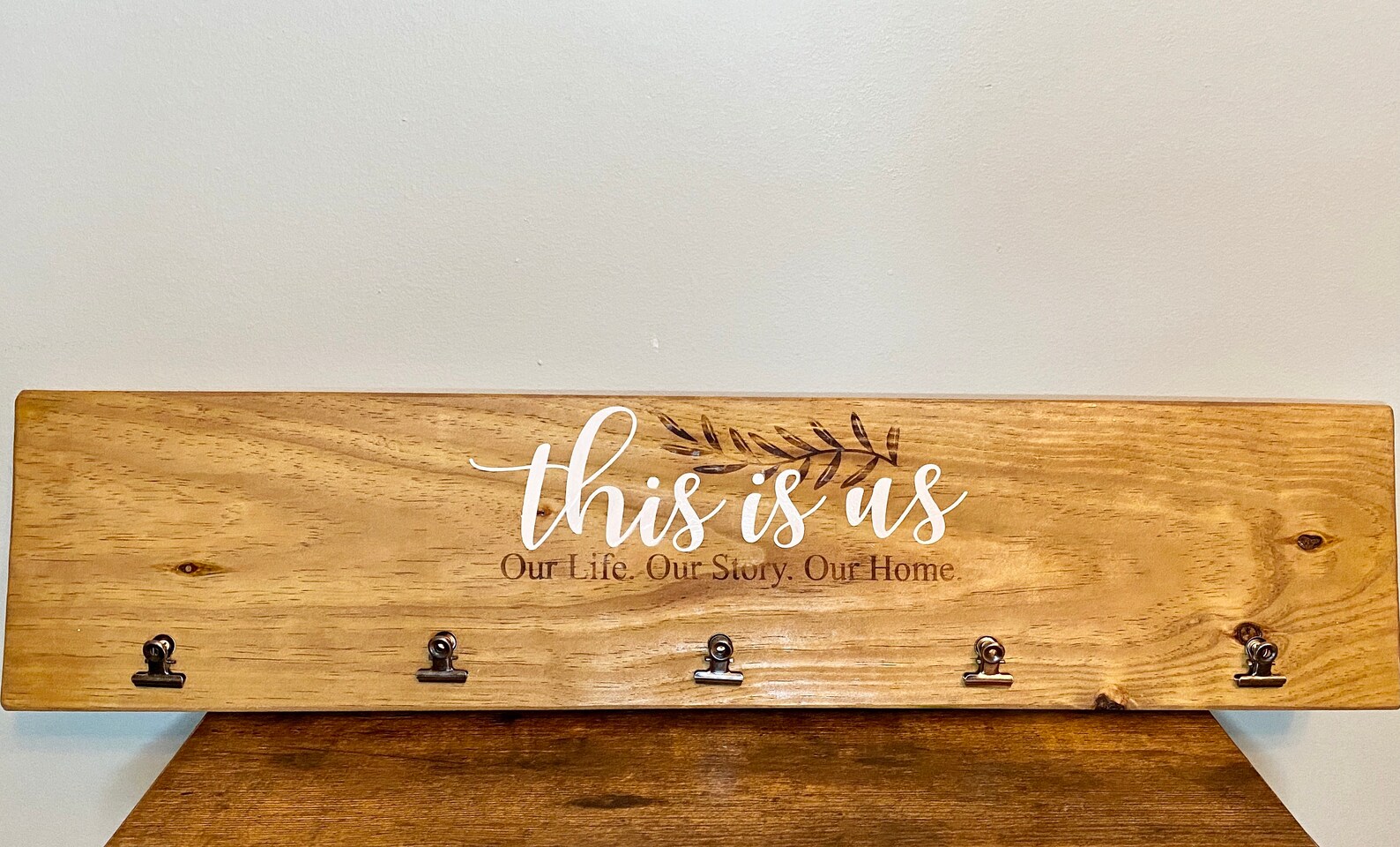 Wood Picture Display board with Clips 24 Etsy