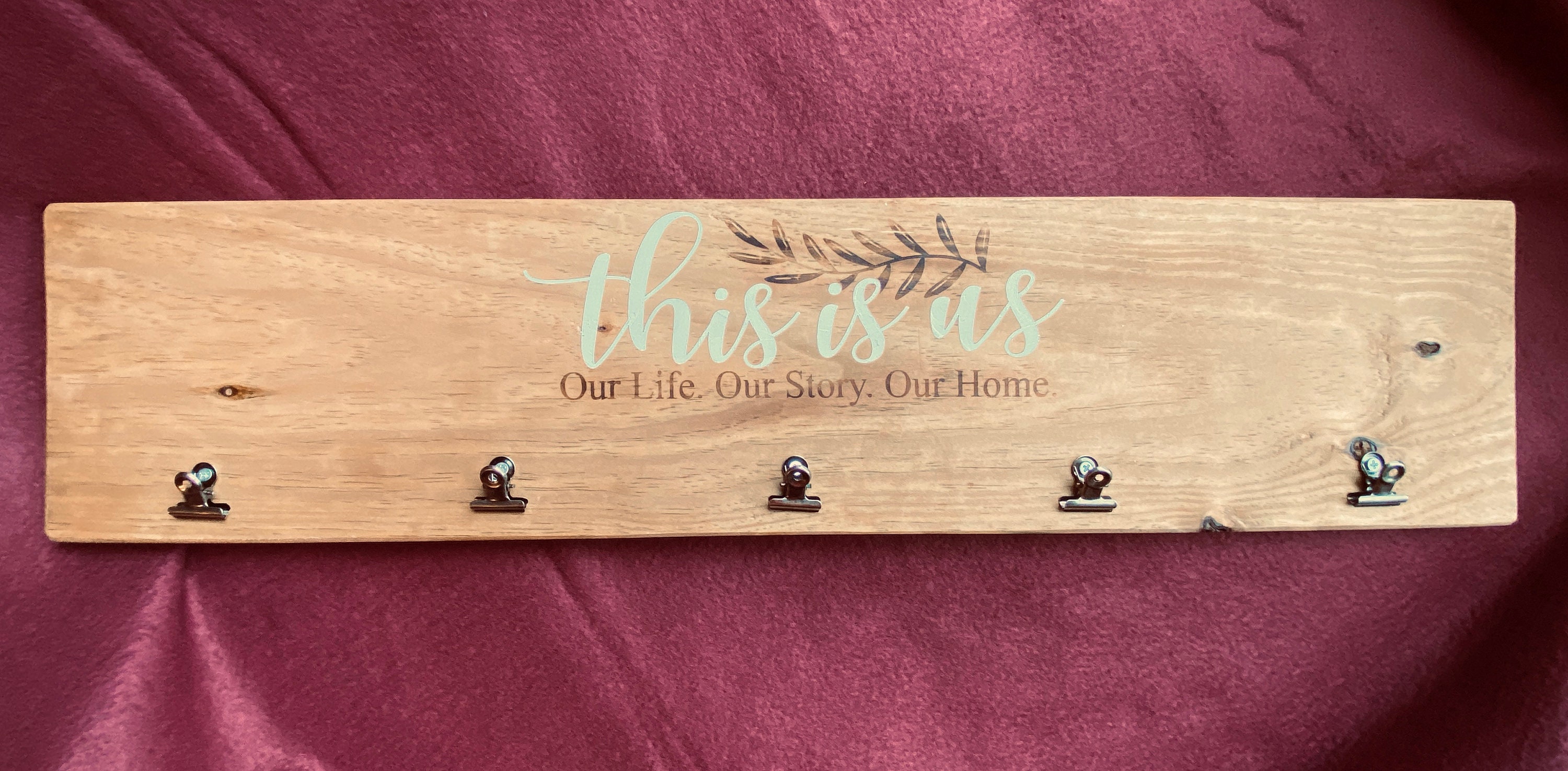 Wood Picture Display board with Clips 24 Etsy