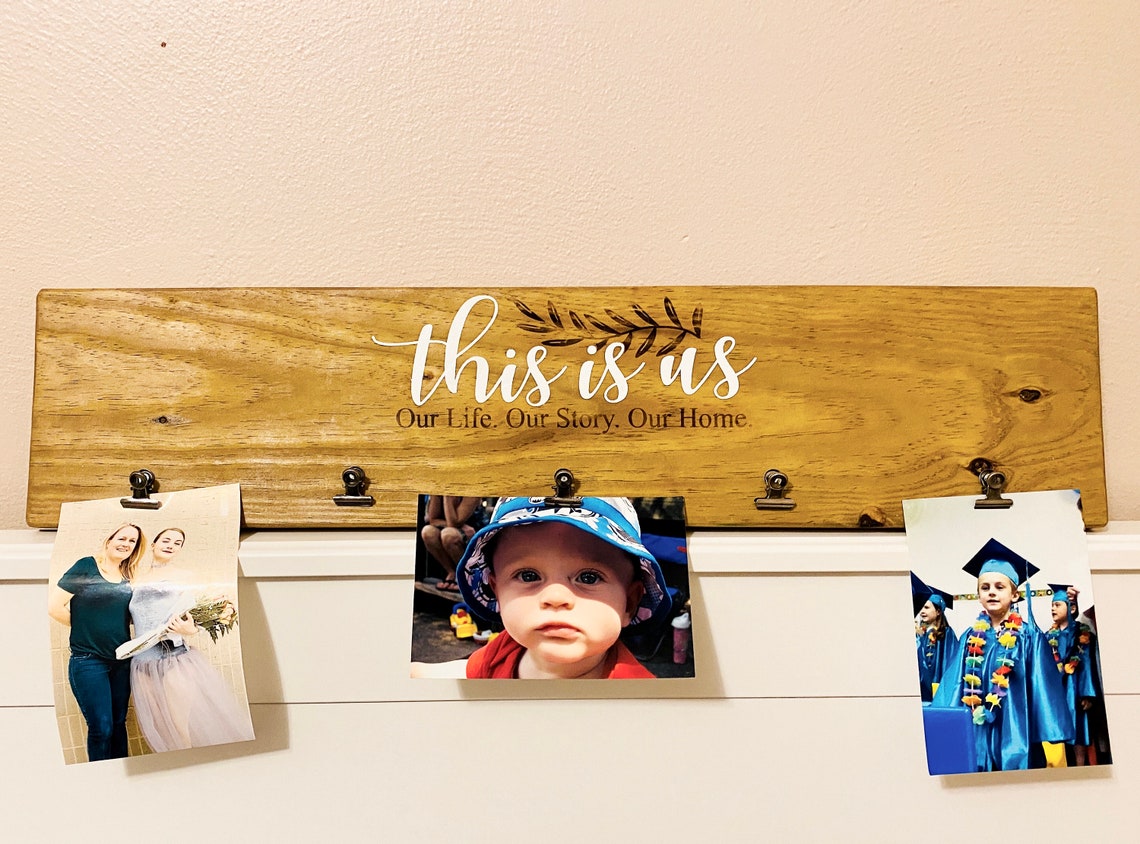Wood Picture Display board with Clips 24 Etsy