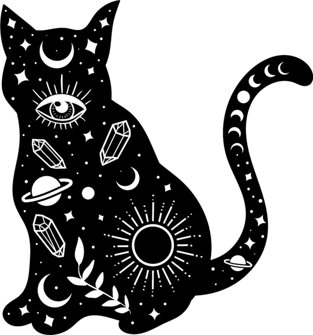 Mystic Cat Vinyl Decal - Etsy
