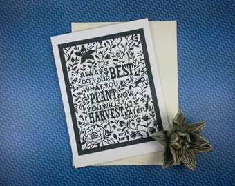 greeting card motivation card encourage card blank card happy card Always do your best