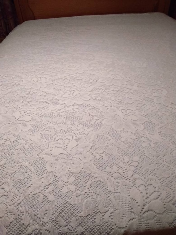 Vintage Lace Bedspread Duvet Cover King Size With Curtains Etsy