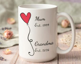 Personalised New Grandparent Gift Mug Promoted To Grandma/Grandad Granny Grandpa To Be Pregnancy Announcement Gift Upgrading from Parents