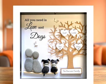 Dog Lover Pebble Art Gift: Personalised Pet portrait present