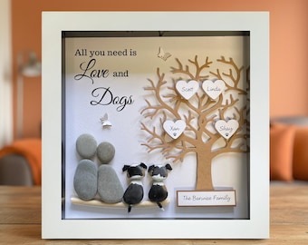 Dog Lover Pebble Art Gift: Personalised Pet portrait present