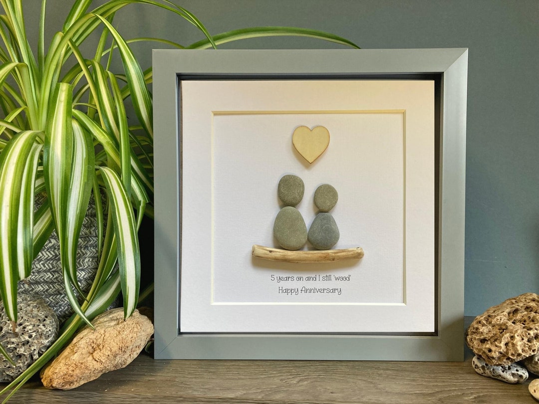 Unique 5th Wedding Anniversary Gift. 5 Years Married Personalised
