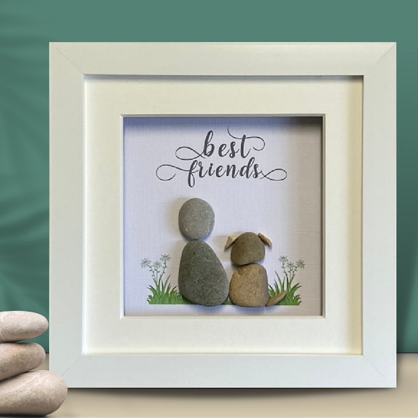 Custom Pebble Art, Personalised gift, Dog owner gift, Gift for friend, Dog person, Dog lovers gift, Friendship, Dog Mom Gift, Friendship,