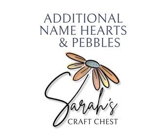 Additional Name Hearts and/or extra Pebble figures for Pebble Art Family Tree pictures