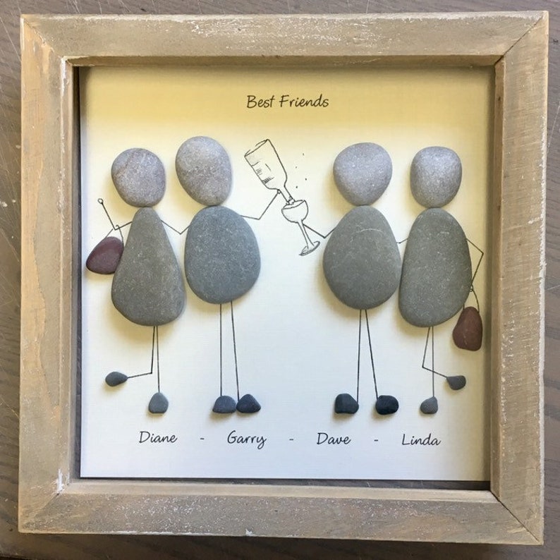 Best friend Gift Pebble Art Pebble Picture unique gift Etsy