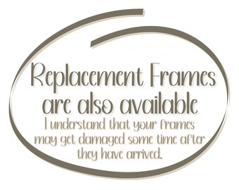 Black, White, Grey or Rustic Wood Frames, available in 9 inch square, 11 inch square, 13 inch square, or 9x11 inch rectangle