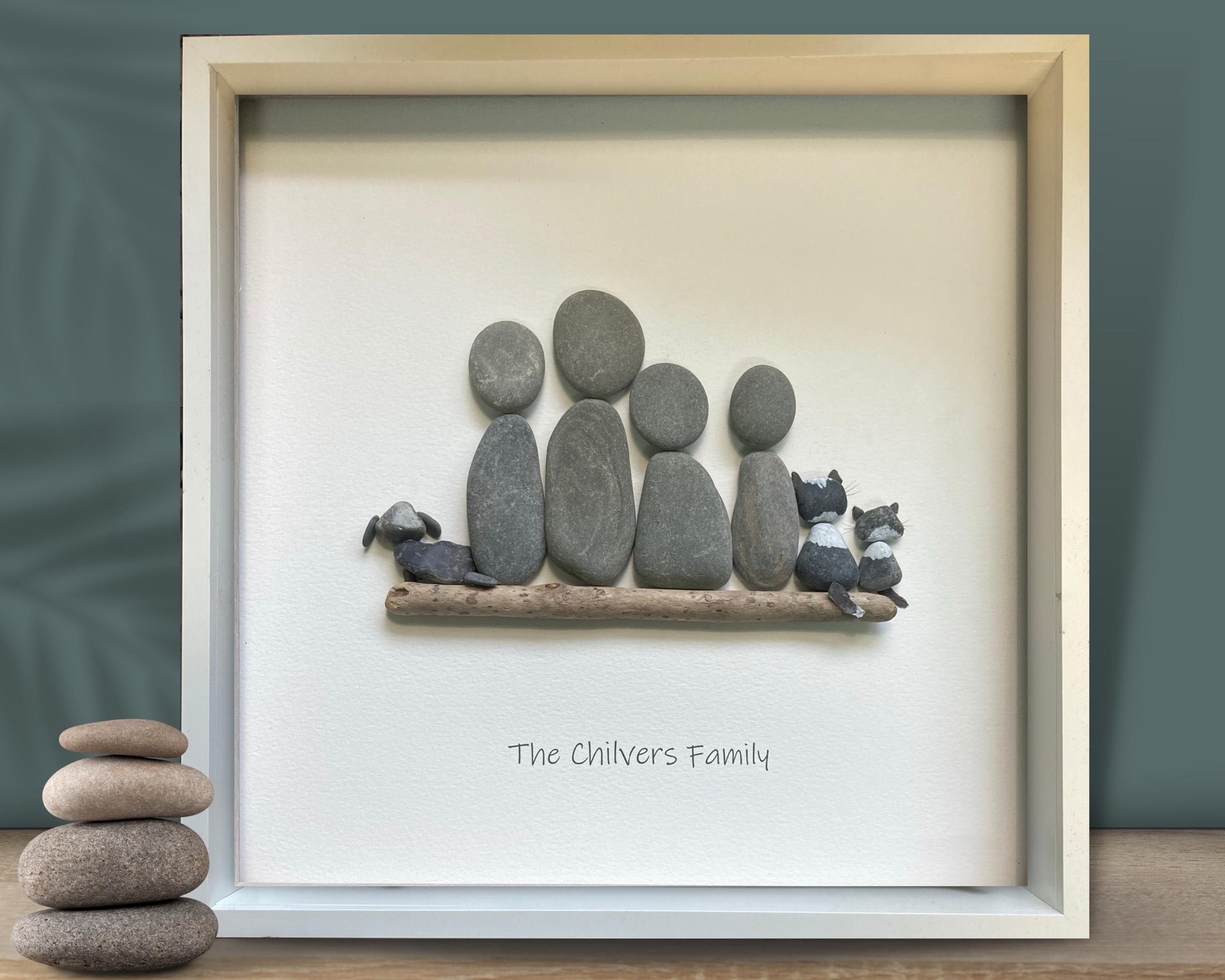 The Pebble Art Family Picture Stone Wall Art Unique Etsy UK