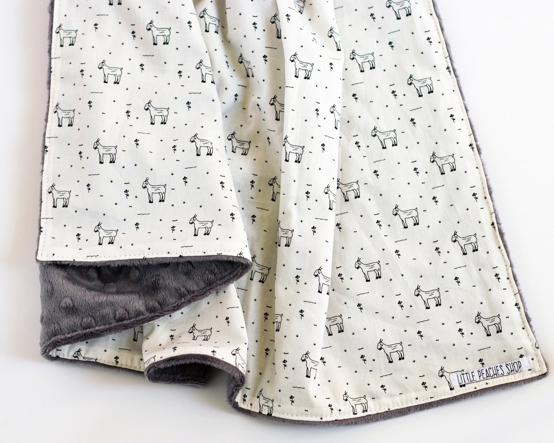 Goat Baby Blanket. Minky Baby Blanket. Baby Blankets. Security Blanket. Baby Play Mat. Gender