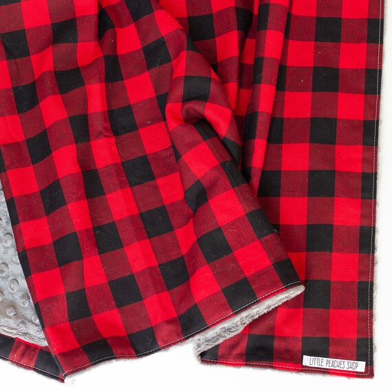 Buffalo Plaid Baby Blanket. Minky Baby Blanket. Baby Blankets. Security Blanket. Baby Play Mat. Toddler Blankets. Woodland Nursery Theme. Etsy