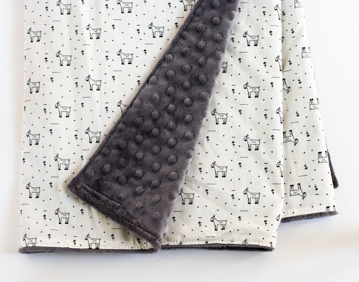 Goat Baby Blanket. Minky Baby Blanket. Baby Blankets. Security Etsy