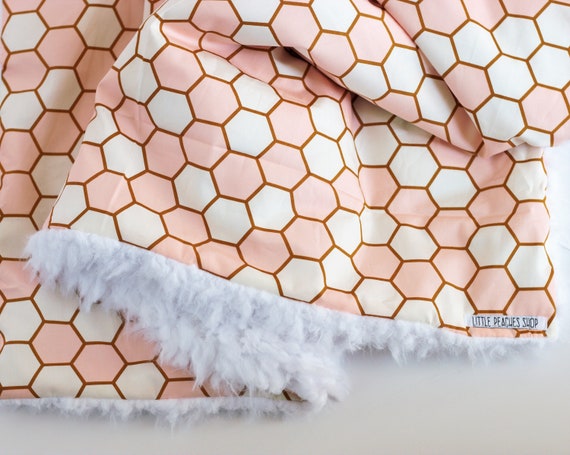 rose gold baby blanket