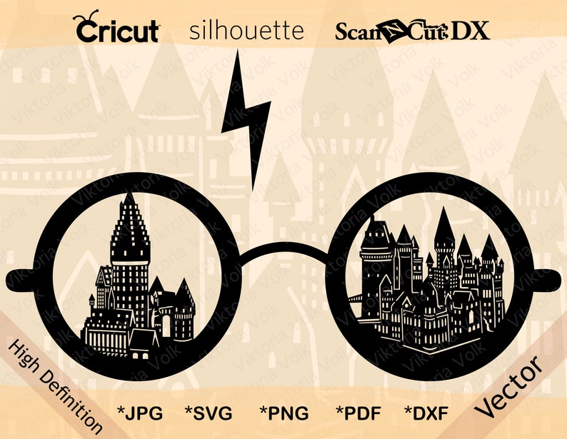 Download Art Collectibles Clip Art Castle Cricut Printable Dxf Svg Castle View In Harry S Glasses Svg Bundle Png Hogwarts Vector Art Harry Potter Cut File Jpg Pdf
