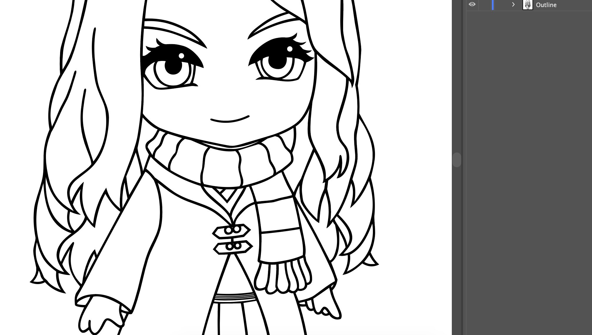 Little Luna with Scarf SVG Printable Lovegood Color Cut File  Etsy