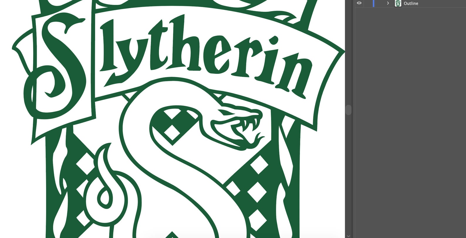 Low Detail Slytherin Crest Clipart Slytherin SVG Cut File | Etsy