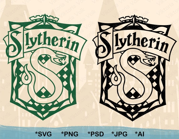 Low Detail Slytherin Crest Clipart Slytherin SVG Cut File | Etsy
