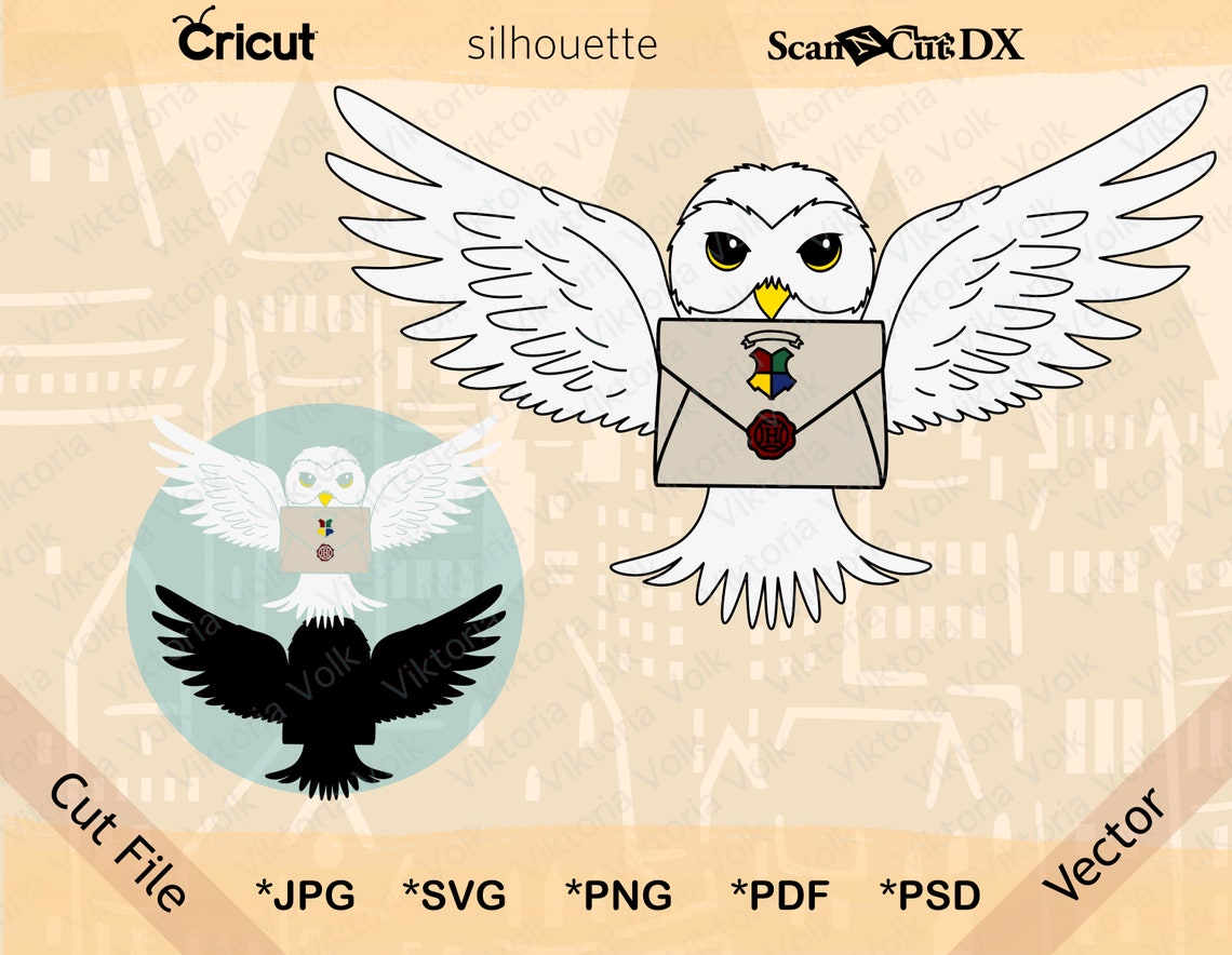 Owl Hogwarts Letter Delivery svg png jpg pdf svg Hedwig Etsy