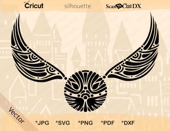 Download Detailed Mandala Golden Snitch Silhouette Quidditch Svg Cut Etsy