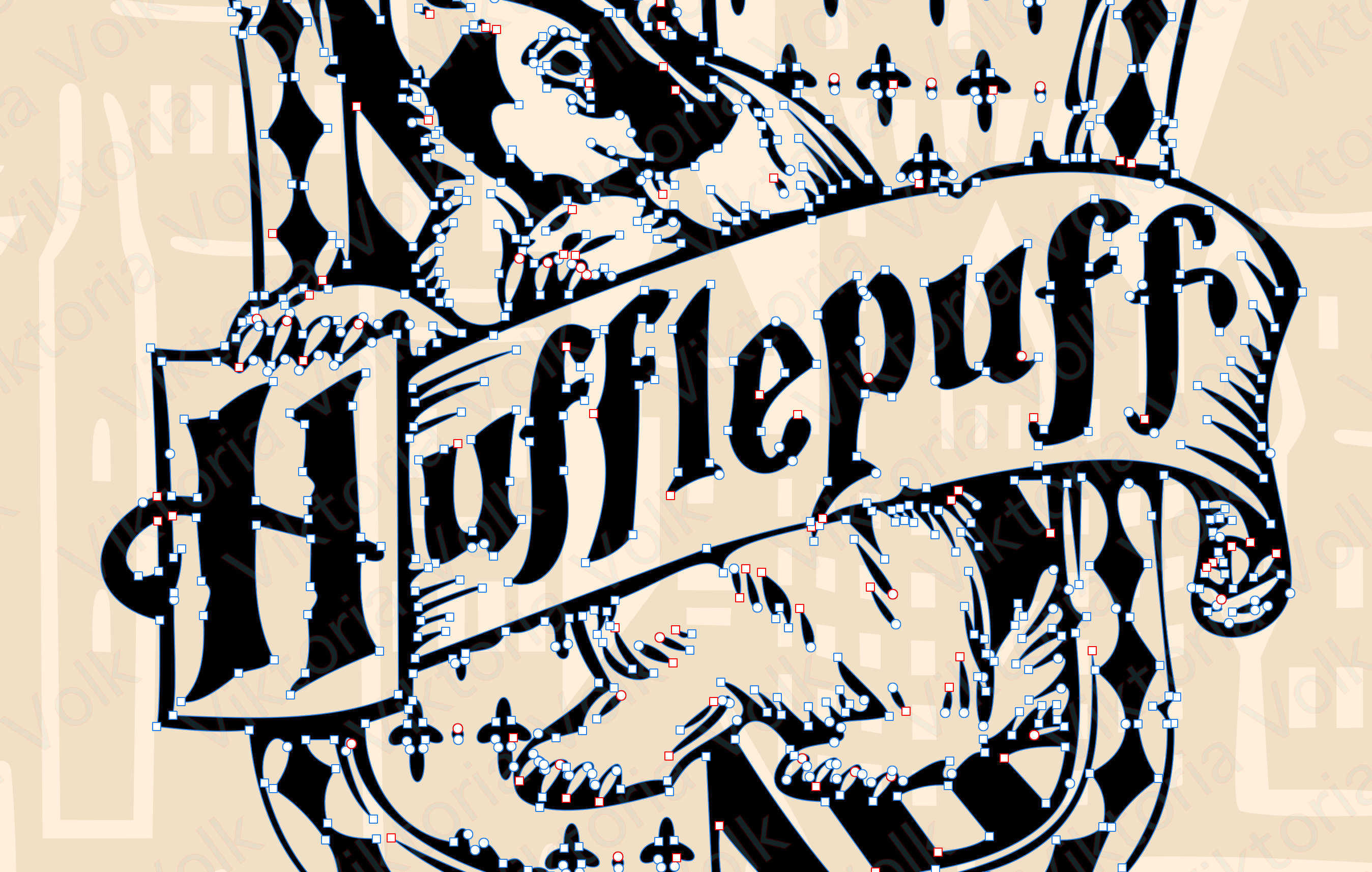 Alto detalle Hufflepuff House Crest Outline Cut File Vector | Etsy
