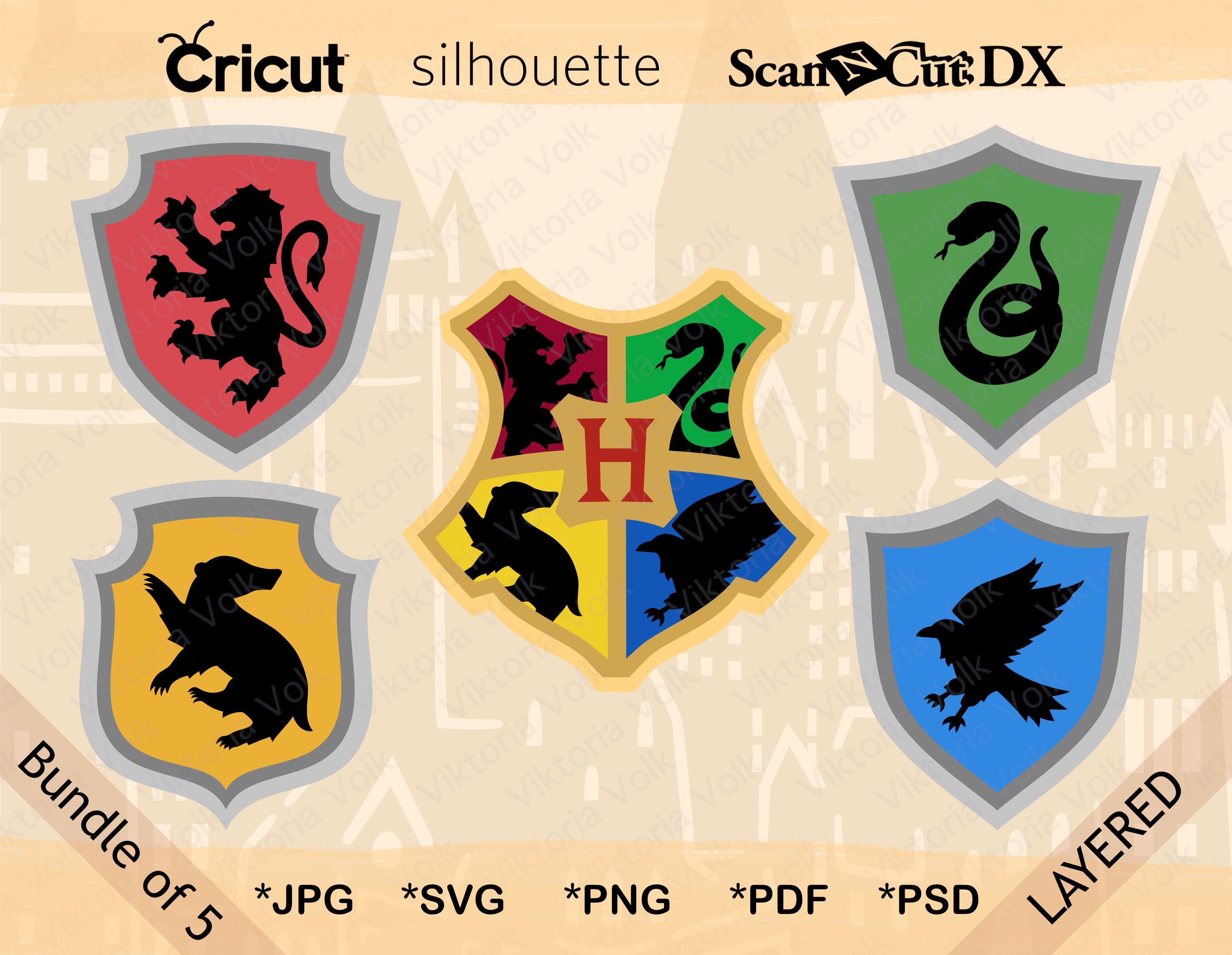 Simple Hogwarts Animal Crests Svg Bundle Gryffindor S vrogue.co