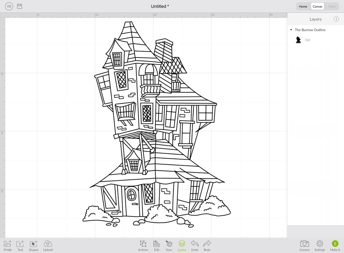 The Burrow SVG Ron Weasley's Home Cut File Silhouette | Etsy