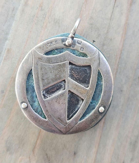 Antique Victorian silver chatelaine pin cushion, Edwardian pin wheel sewing collectable, chatelaine attachment, historic costume accessory