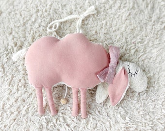Cotton sheep musical soft toy, personalized baby gift, baby melody music box of your choice, musical soft toy birth gift