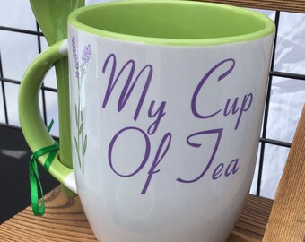 Tea mug with spoon - My cup of tea
