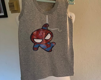 Toddler Tank Top, 5T, Spider-Man, Heather gray