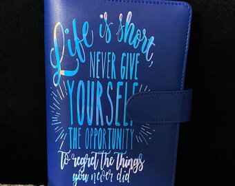 Budget planner binder with 6 cash envelopes - LIFE IS SHORT
