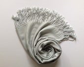 LIGHT GRAY PASHMINA, light gray shawl, pashmina shawl, pashmina scarf, scarf, shawl, scarves
