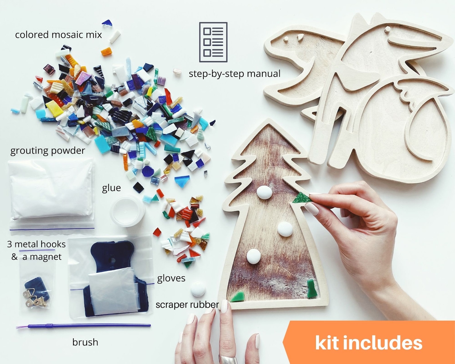 SALE Adult craft kit Christmas mosaic DIY kits for adults Etsy